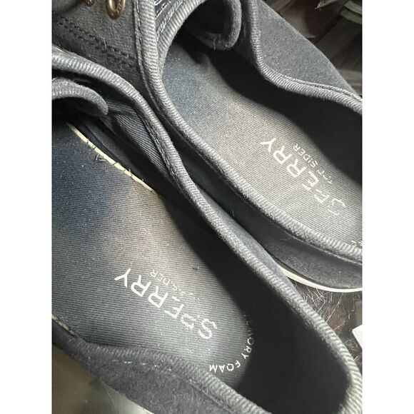 Sperry Top Sider Women Gray Comfort Casual Sneaker Size 8.5M Slip On Canvas Shoe - Picture 12 of 12